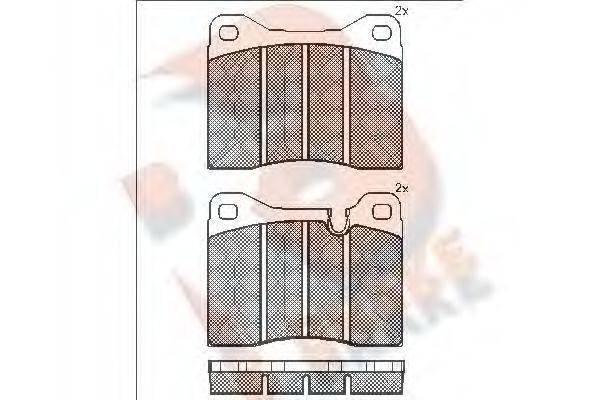 R BRAKE RB0304 Комплект гальмівних колодок, дискове гальмо