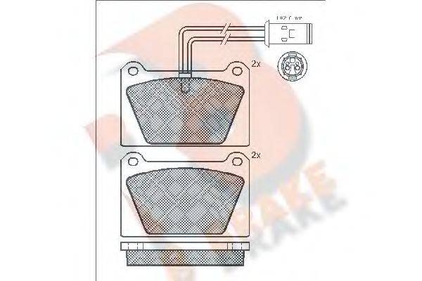 R BRAKE RB0356 Комплект гальмівних колодок, дискове гальмо