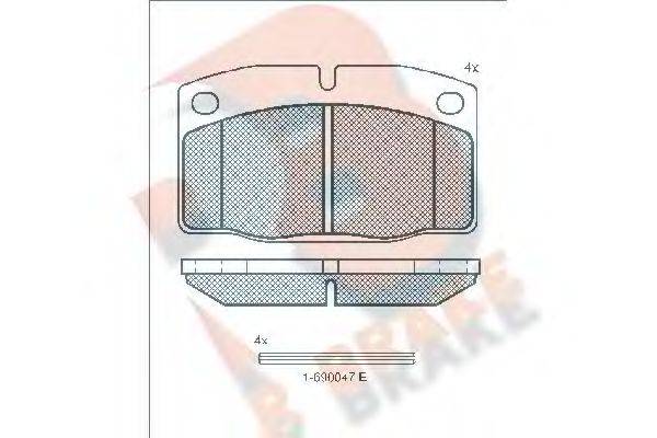 R BRAKE RB0454066 Комплект гальмівних колодок, дискове гальмо