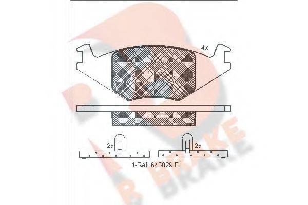 R BRAKE RB0461 Комплект гальмівних колодок, дискове гальмо