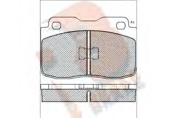 R BRAKE RB0473 Комплект гальмівних колодок, дискове гальмо