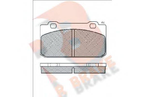 R BRAKE RB0477 Комплект гальмівних колодок, дискове гальмо