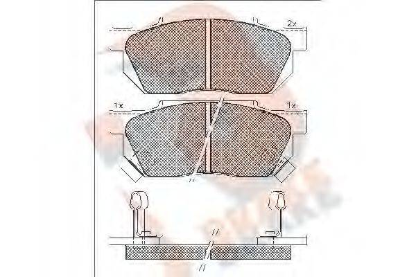 R BRAKE RB0494 Комплект гальмівних колодок, дискове гальмо