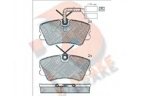 R BRAKE RB0698 Комплект гальмівних колодок, дискове гальмо