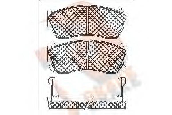 R BRAKE RB0811 Комплект гальмівних колодок, дискове гальмо