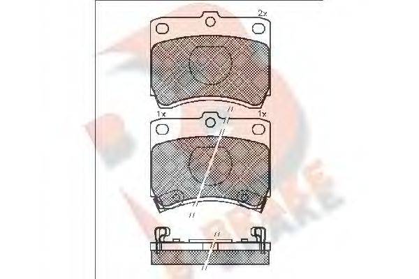 R BRAKE RB0969 Комплект гальмівних колодок, дискове гальмо