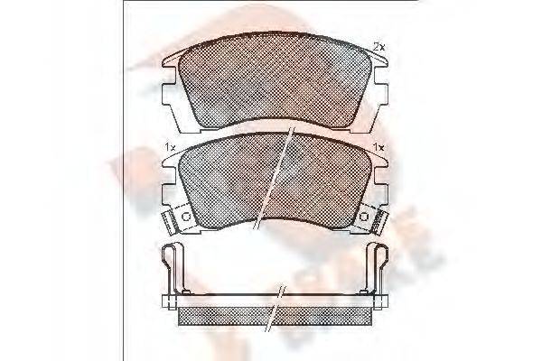 R BRAKE RB0984 Комплект гальмівних колодок, дискове гальмо