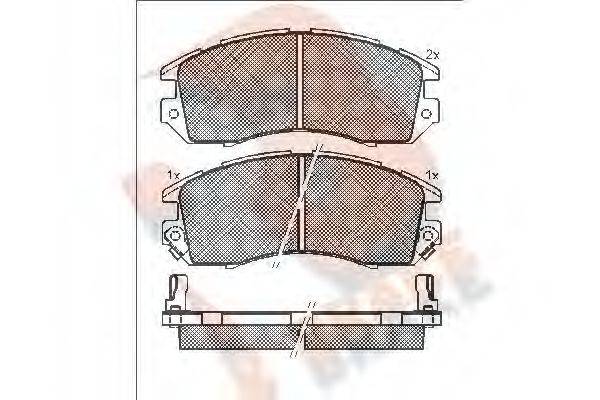 R BRAKE RB0998 Комплект гальмівних колодок, дискове гальмо