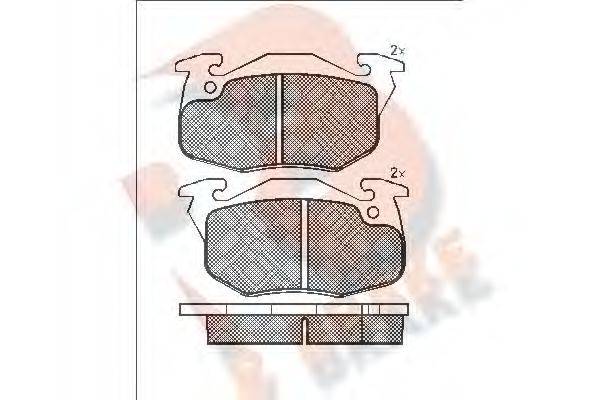 R BRAKE RB1120 Комплект гальмівних колодок, дискове гальмо