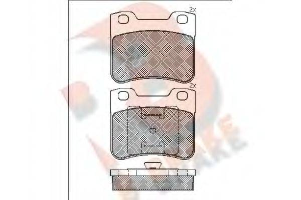 R BRAKE RB1150 Комплект гальмівних колодок, дискове гальмо