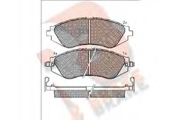 R BRAKE RB1263 Комплект гальмівних колодок, дискове гальмо