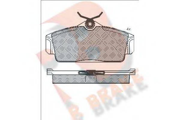 R BRAKE RB1290 Комплект гальмівних колодок, дискове гальмо