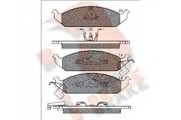 R BRAKE RB1339 Комплект гальмівних колодок, дискове гальмо