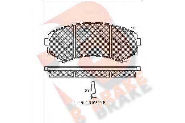 R BRAKE RB1374 Комплект гальмівних колодок, дискове гальмо