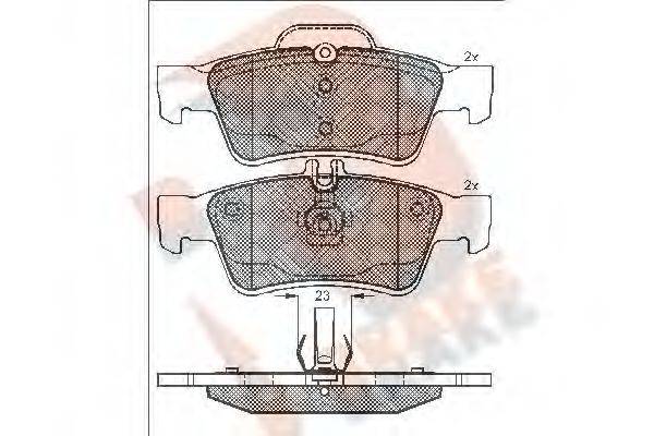 R BRAKE RB1576 Комплект гальмівних колодок, дискове гальмо