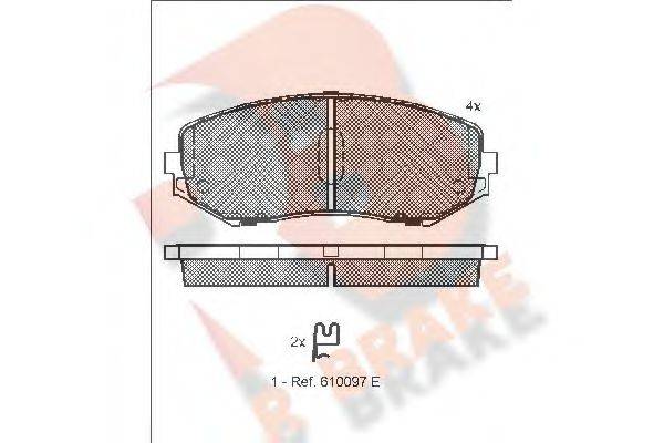 R BRAKE RB1747 Комплект гальмівних колодок, дискове гальмо