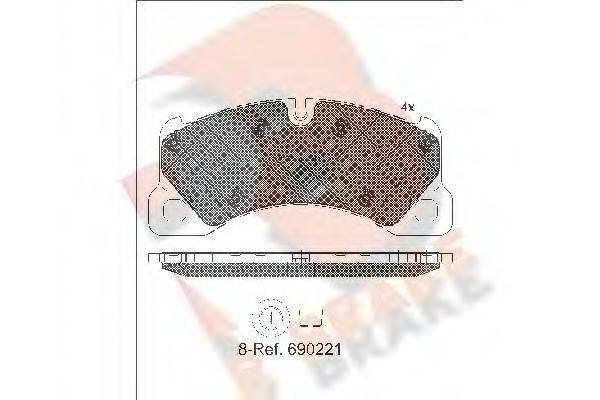 R BRAKE RB1921 Комплект гальмівних колодок, дискове гальмо