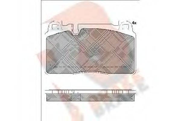 R BRAKE RB2112 Комплект гальмівних колодок, дискове гальмо