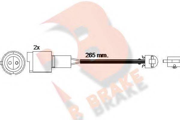 R BRAKE 610427RB Сигналізатор, знос гальмівних колодок