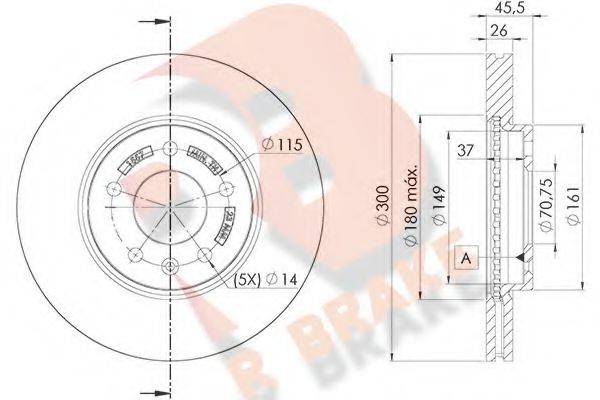 R BRAKE 78RBD21557 гальмівний диск