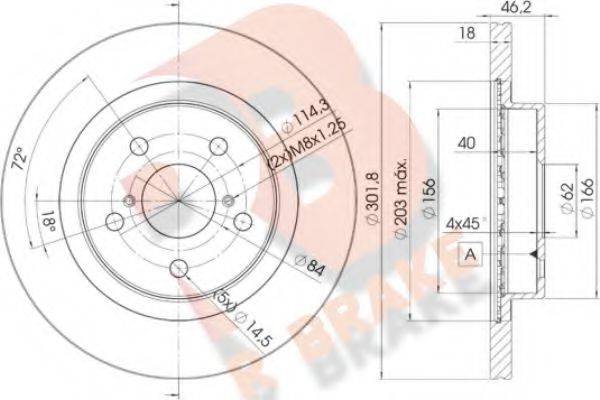 R BRAKE 78RBD22010 гальмівний диск