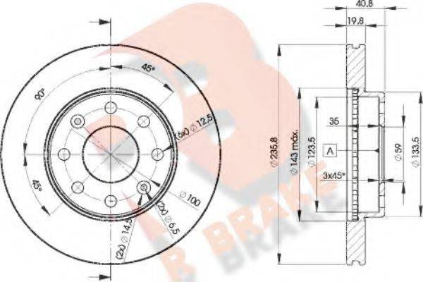 R BRAKE 78RBD24633 гальмівний диск