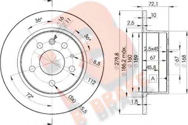 R BRAKE 78RBD15500 гальмівний диск