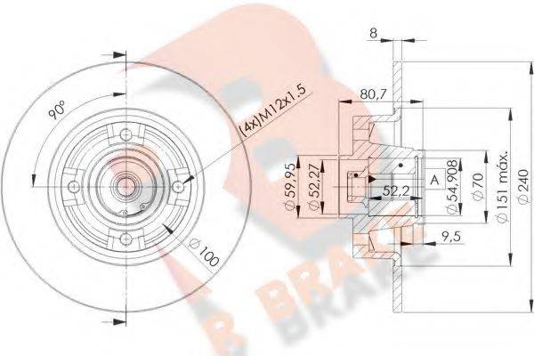 R BRAKE 78RBD17823 гальмівний диск