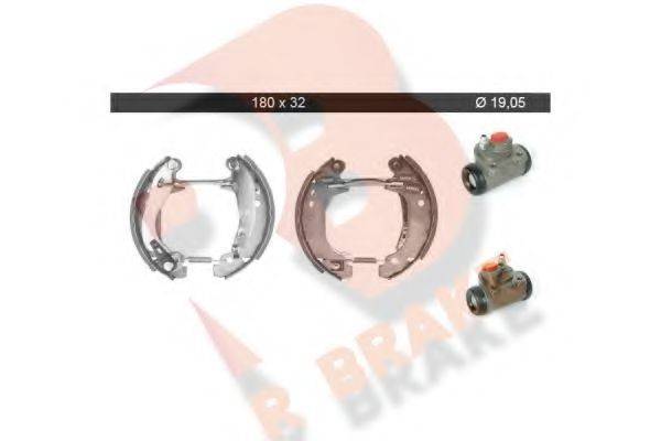 R BRAKE 79RBKT0061 Комплект гальмівних колодок