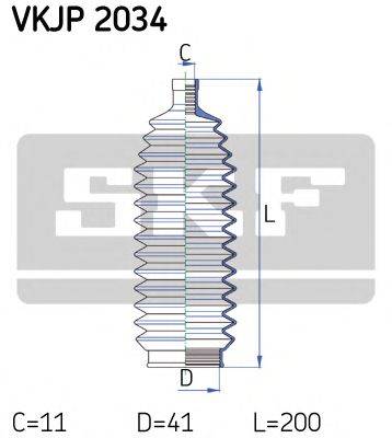 SKF VKJP2034 Комплект пильника, рульове керування