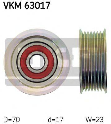 SKF VKM63017 Паразитний / провідний ролик, полікліновий ремінь