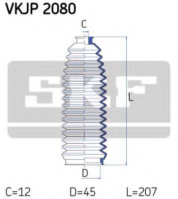 SKF VKJP2080 Комплект пильника, рульове керування