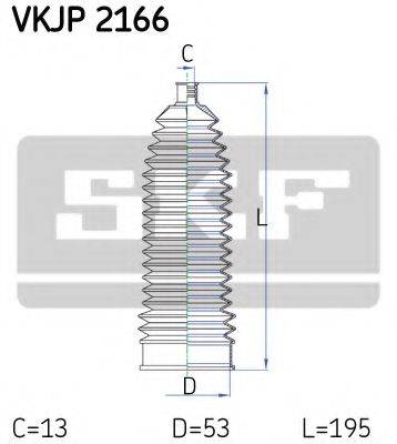 SKF VKJP2166 Комплект пильника, рульове керування