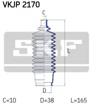 SKF VKJP2170 Комплект пильника, рульове керування