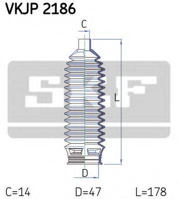 SKF VKJP2186 Комплект пильника, рульове керування