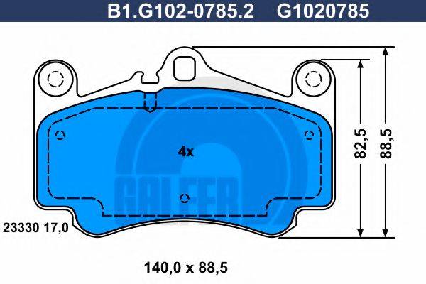 GALFER B1G10207852 Комплект гальмівних колодок, дискове гальмо