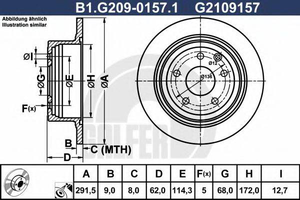 GALFER B1G20901571 гальмівний диск