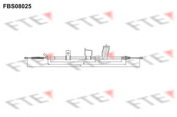 FTE FBS08025 Трос, стоянкова гальмівна система