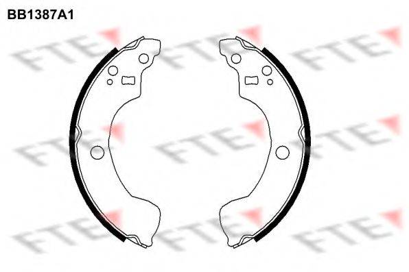 FTE BB1387A1 Комплект гальмівних колодок