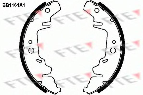 FTE BB1161A1 Комплект гальмівних колодок