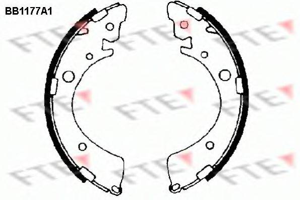 FTE BB1177A1 Комплект гальмівних колодок