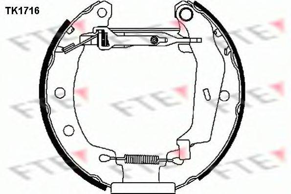 FTE TK1716 Комплект гальмівних колодок