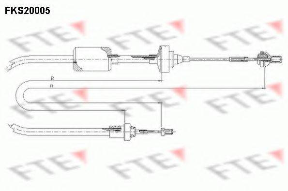 FTE FKS20005 Трос, управління зчепленням