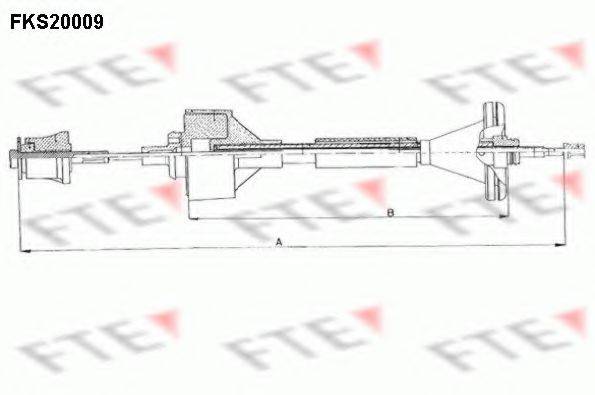 FTE FKS20009 Трос, управління зчепленням