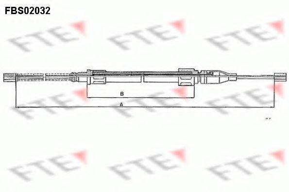 FTE FBS02032 Трос, стоянкова гальмівна система