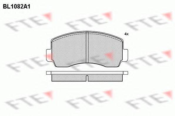 FTE BL1082A1 Комплект гальмівних колодок, дискове гальмо