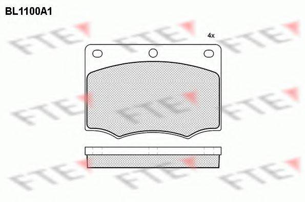 FTE BL1100A1 Комплект гальмівних колодок, дискове гальмо