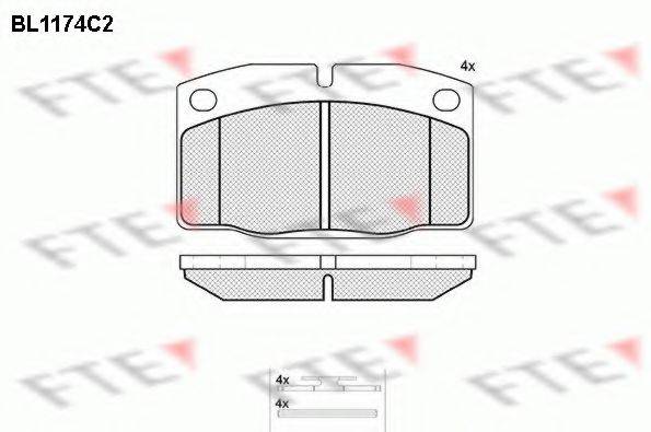 FTE BL1174C2 Комплект гальмівних колодок, дискове гальмо