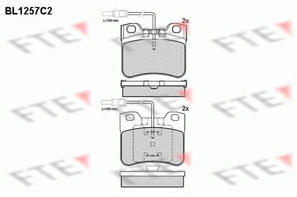 FTE BL1257C2 Комплект гальмівних колодок, дискове гальмо