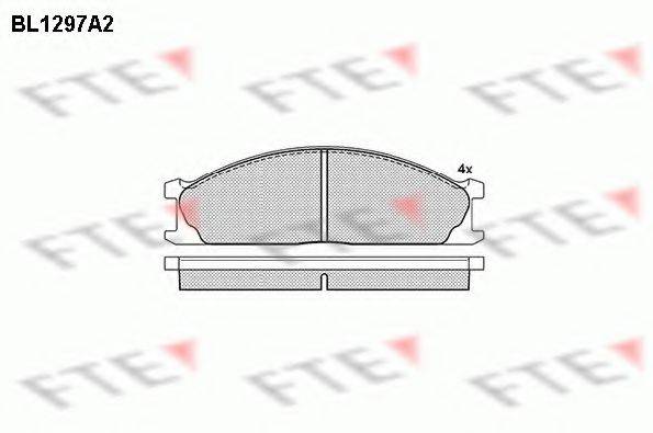 FTE BL1297A2 Комплект гальмівних колодок, дискове гальмо